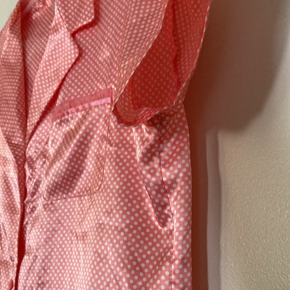 ❗️SALE❗️Adonna Polka Dot Vintage Silky Pajama Set Women’s Large Peach Color EUC - Picture 7 of 16